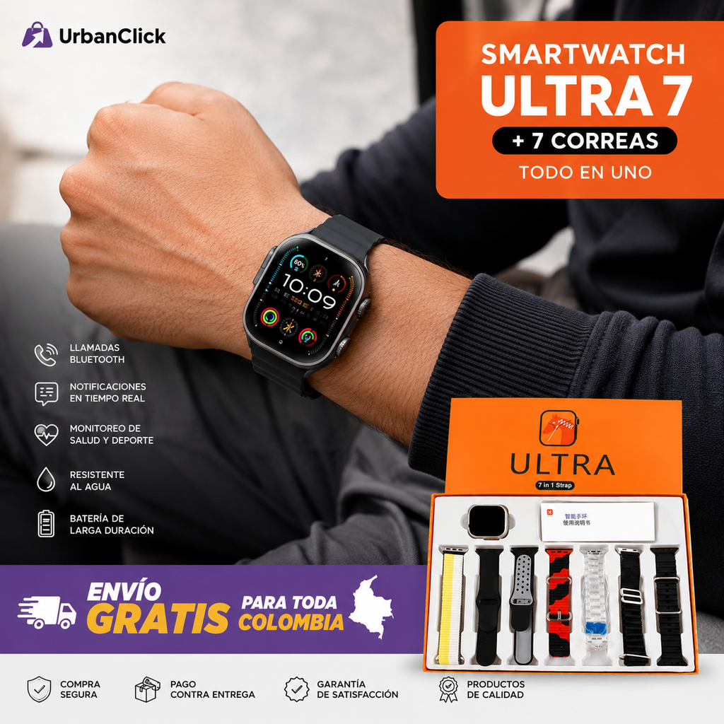 RELOJ SMARTWATCH ULTRA 7 PULSOS